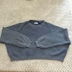 denim blue knitted sweater from Hollister